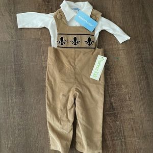 NWT Infant Boy Corduroy Longall with Bodysuit